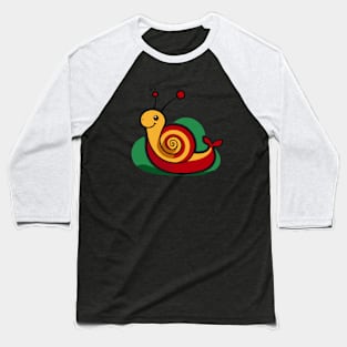 Whimsical Snail Adventure Baseball T-Shirt